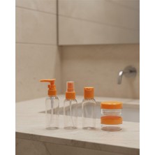 TKÇ 30 ml 5’li Seyahat Şişesi Seti Çantalı Kozmetik Organizer
