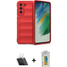 Marsilyan™- Galaxy S22 Plus Kılıf Atlas Koleksiyonu - Şeffaf Polymer Nano Ekran Koruyucu + Kamera Lens Koruma Cam - Sf