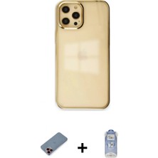 Marsilyan™- iPhone 12 Pro Max Kılıf Doruk Doku Prime - Siyah Joko Magic 5d Cam + Metal Kamera Lens Koruma Cam - Kı