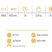 Colezium Yks 41500 Tırmık Sapı 140 cm