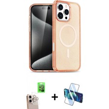Marsilyan™- iPhone 16 Pro Max Kılıf Nova Asil Prime - Siyah 3D Antistatik Cam Ekran Koruyucu + Raze Metal Kamera Lens - Nlgy