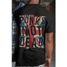 Sevbano Sex Pistols Punks Not Dead Rock Metal Müzik Grubu Sırt Baskılı Unisex Oversize Tişört