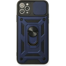 Flzdgnkr Newface Iphone 11 Pro Max Kılıf Pars Lens Yüzüklü Silikon - Lacivert