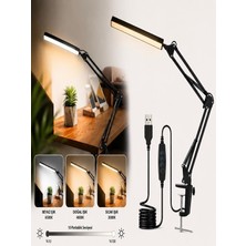 CAILON Katlanabilir LED Akrobat Masa Lambası Okuma & Çalışma Işığı, Masa Tutuculu