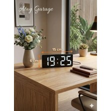 Atay Garage Modern LED Dijital Masa Saati - Dekoratif Alarmlı Saat
