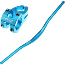 Bike Sky Wake Mavi Bisiklet Alümiyum Gidon+Boğaz 780MM 31,8mm Bisiklet Direksiyon + Boğaz