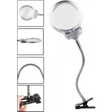 Colezium 2.5X130 mm 5X24 mm LED Aydınlatmalı Büyüteç,masa Üstü Metal Hortum MANDALLIMG15124C