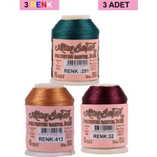 Ata Store 3 Adet Altınbaşak Oya ve Dantel Ipi 20 gr - Royaleks - No: 413 - 032 - 291
