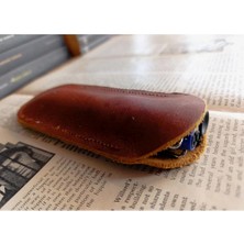 Mahfuz Leather Crazy Hors Gerçek Deri Tamamen El Emeği Kalemlik Kalem Kutu 16,5 cm 6,9 cm Ebatlarında DAK184