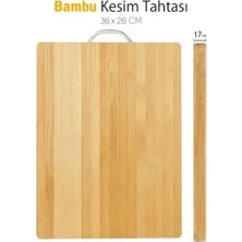 sbodurhome Metal Saplı Bambu Kesim Panosu