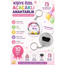 Kişiye Özel Açacaklı Anahtarlık Doğum Günleri Mevlüt Okul Hatırası Hediye 44 mm ( 10 Adet )