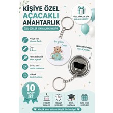 Kişiye Özel Açacaklı Anahtarlık Doğum Günleri Mevlüt Okul Hatırası Hediye 44 mm ( 10 Adet )