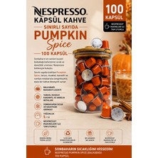 Nespresso Kapsül Kahve Pumpkin Spice (Balkabağı) 100 Kapsül + Cam Saklama Kutu Hediyeli
