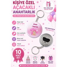 Kişiye Özel Açacaklı Anahtarlık Doğum Günleri Mevlüt Okul Hatırası Hediye 44 mm ( 10 Adet )