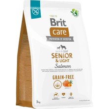 Brit Care Tahılsız Somonlu Hassas Deri Yapısına Sahip Yaşlı Köpek Maması 3 kg