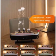 Colezium Titanic Gemi Ha Nemlendirici Işıklı Fonksiyonlu Buhar Makinesi Kumandalı