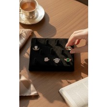 Zurafa Shop 11'li Siyah Renk Takı / Yüzük Organizeri