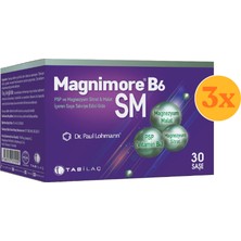 Magnimore B6 Sm 30 Saşe - 3 Adet (Toplam 90 Saşe) - Dezenfektan Hediyeli (%72 Alkol)