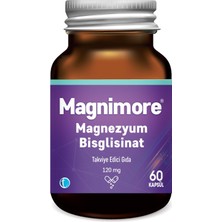 Magnimore Magnezyum Bisglisinat 120 Mg 60 Bitkisel Kapsül - Dezenfektan Hediyeli (%72 Alkol)