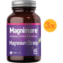 Magnimore Magnezyum Sitrat & P5P 60 Bitkisel Kapsül - 3 Adet (Toplam 180 Kapsül)