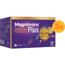 Magnimore Plus 30 Saşe - 3 Adet (Toplam 90 Saşe) - Dezenfektan Hediyeli (%72 Alkol)