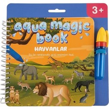 The Monarch Co Aqua Magic Book - Sihirli Su Boyama Kitabı (Yeniden Kullanılabilir) | Hayvanlar Temalı | Leke Bırakmaz, Eğitici & Seyahat Dostu Aktivite Kitabı (3+ Yaş) - Su Kalemi Dahil