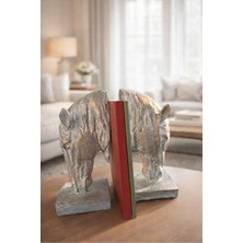 Imosas Dekoratif At Büstü Kitap Tutucu | Modern Heykel Tasarım Kitap Desteği | 21 cm