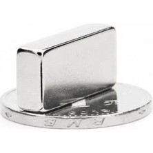 Armüz 50 Adet 20X10X5 mm Neodyum Magnet N35 Güçlü Mıknatıs Köşeli ve Dayanıklı Nikel Kaplama