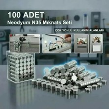 Armüz 100 Lü 8X3MM Yuvarlak Neodyum Mıknatıs