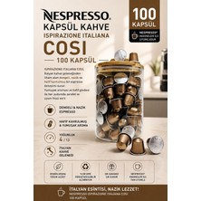 Nespresso Kapsül Kahve Cosi 100 Kapsül + Cam Saklama Kutu Hediyeli