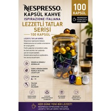Nespresso Kapsül Kahve Ispirazione Italiana Lezzetli Tatlar Serisi 100 Kapsül + Cam Saklama Kutu Hediyeli