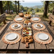 Hobizer Tekstil Piknik Supla Amerikan Servisi 6 Adet 40X40 cm