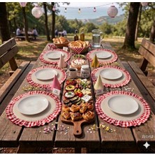 Hobizer Tekstil Piknik Supla Amerikan Servisi 6 Adet 40X40 cm