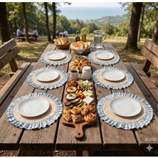 Hobizer Tekstil Piknik Supla Amerikan Servisi 6 Adet 40X40 cm