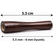 Meka Shisha Kayın Ağacı Ahşap Ağızlık 5.5 cm – Slim 5.5 mm / 6 mm Uyumlu Doğal Ahşap Ağızlık