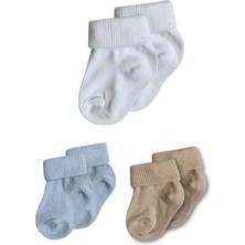 Panfilia 0-6 Ay Pamuklu Bebek Çorabı 3'lü Set