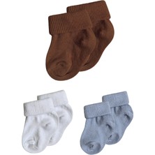 Panfilia 0-6 Ay Pamuklu Bebek Çorabı 3'lü Set
