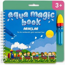 The Monarch Co Aqua Magic Book Araçlar Temalı Sihirli Su Boyama Kitabı | Leke Bırakmaz, Tekrar Kullanılabilir Su Kalemli Eğitici Aktivite Seti (3+ Yaş)