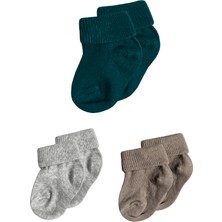 Panfilia 0-6 Ay Pamuklu Bebek Çorabı 3'lü Set