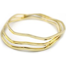 Royaleks Zigzag Ajda Bilezik-60mm - Altın — Renk: Altın