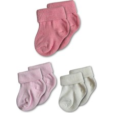 Panfilia 0-6 Ay Pamuklu Bebek Çorabı 3'lü Set