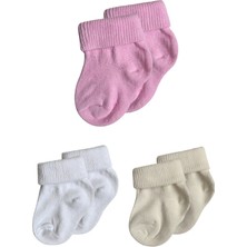 Panfilia 0-6 Ay Pamuklu Bebek Çorabı 3'lü Set