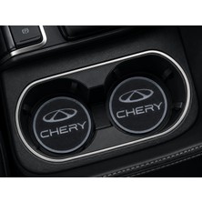 YSN Sounds Chery Araç Bardaklık Altlığı , Chery Şişe ve Bardak Altlığı, Chery Logolu Oto Bardaklık Altlığı