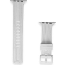 Colezium Watch 38MM KR408 Çizgili  Kordon - Beyaz