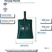 Apeksal Metal Faryap Kürek Geniş Ağızlı Çelik Gövde Saplı Sapsız Adet Seçenekleriyle