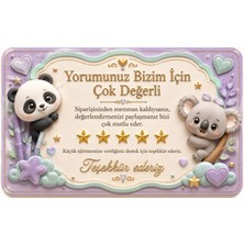 Oyuncak Mağazası Temalı Thank You Kartı | Müşteri Yorum Kartı | 8x5 cm