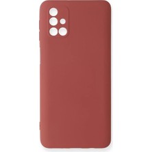Sora Home Newface Samsung Galaxy M31S Kılıf Nano Içi Kadife Silikon - Kiremit