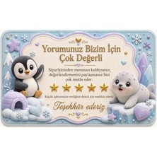 Oyuncak Mağazası Temalı Thank You Kartı | Müşteri Yorum Kartı | 8x5 cm