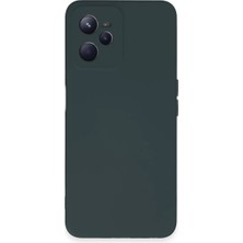 Sora Home Newface Realme C35 Kılıf Nano Içi Kadife Silikon - Koyu Yeşil