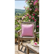 Hobizer Tekstil Fırfırlı Kırlent Dekoratif Yastık 40X50 cm